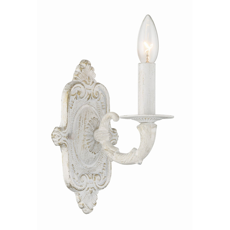 Huckabee Candle Wall Light, Antique White
