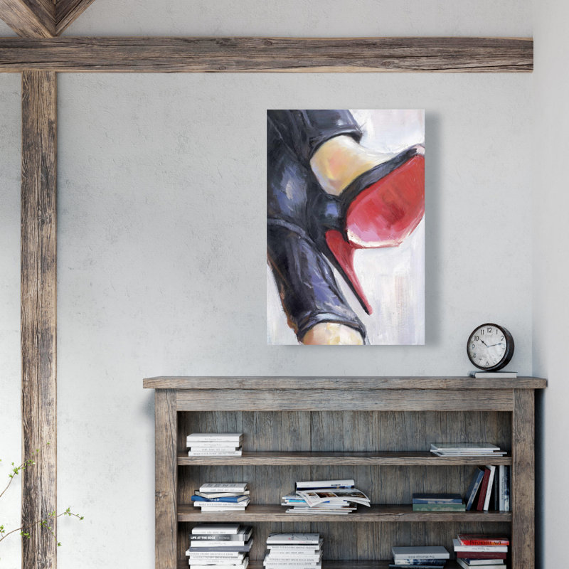 Pieds croisés et talons hauts - Décoration sur toile tendance pour chambre à coucher