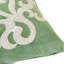 Coussin décoratif Dery, velours vert vintage avec accent de vigne, carré de 20 pouces-122359332