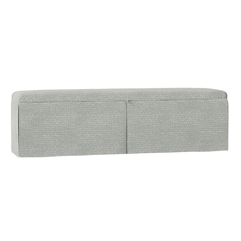 Banc de rangement à couvercle rabattable Ryan, H 21 po x l 54 po x P 18 po, Turquoise Elise, Noir