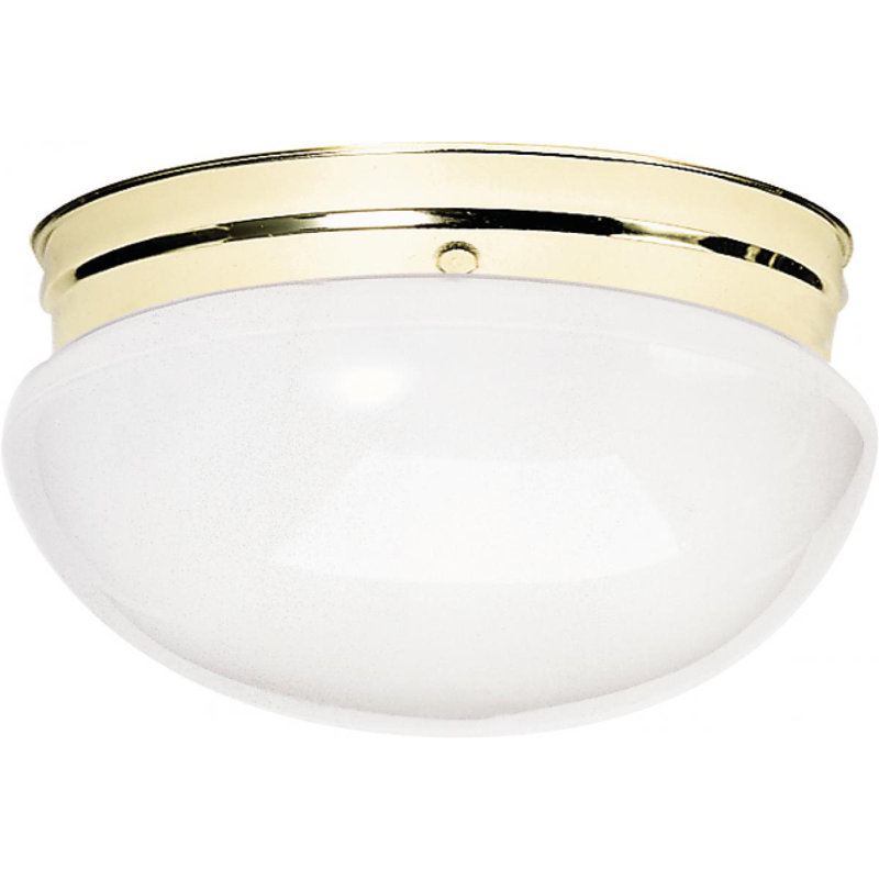Chacon Glass Flush Mount, Polished Brass