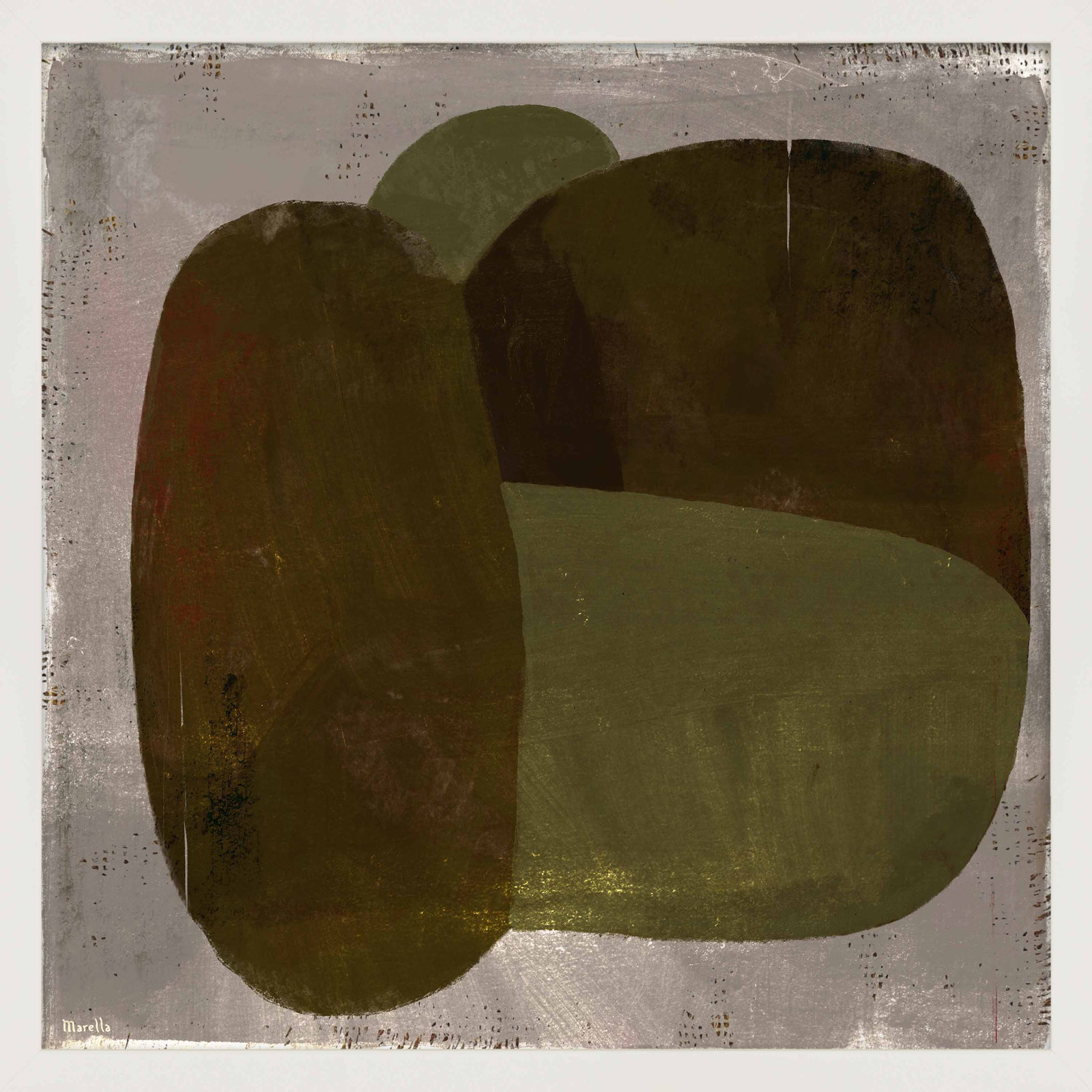 Combined Forces by Marco Marella for Studio M - Framed Wall Art, 16" H x 16" W, Paper, White
