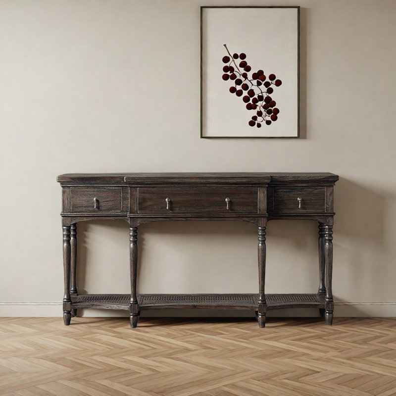 Console de style champêtre, H 35,43 po x l 59,06 po x P 17,72 po