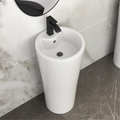 Lavabo de salle de bain 15 "Classic White