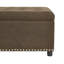 Square Storage Ottoman Coffee Table, Small Space Upholstered Footstool with Hidden Storage-1220447427
