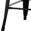 Métal 24 po noir mat, style rustique rustique avec, construction, dossier confortable, pieds coulissants, facile à déplacer, idéal pour les sièges de cuisine et de restaurant, style, assemblage, cuisine, salle à manger