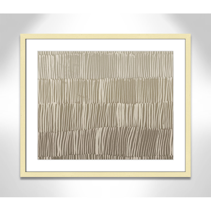 Linear Calm II - Version paysage par , L 25,5 po x H 21,5 po, Imprimé mat, Or mat