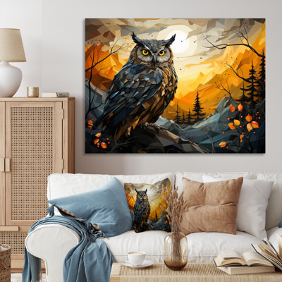 " Yellow Owl Nights Watch Geometric "
