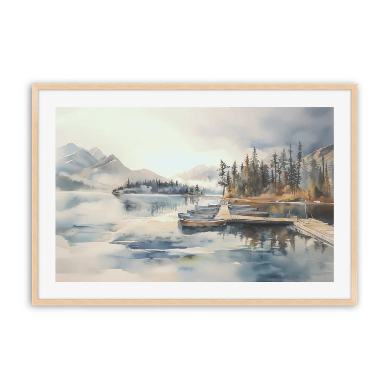 Harbour of Stillness, reproduction encadrée, H 13 po x l 17 po, Érable brut