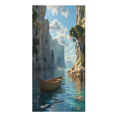 Serviette de plage surdimensionnée en microfibre Turquoise Waters Rocky Cliff, serviettes de piscine à séchage rapide sans sable, drap de bain léger et absorbant pour les vacances, 50 x 60 po et un sac en toile de style chinois gratuit est inclus