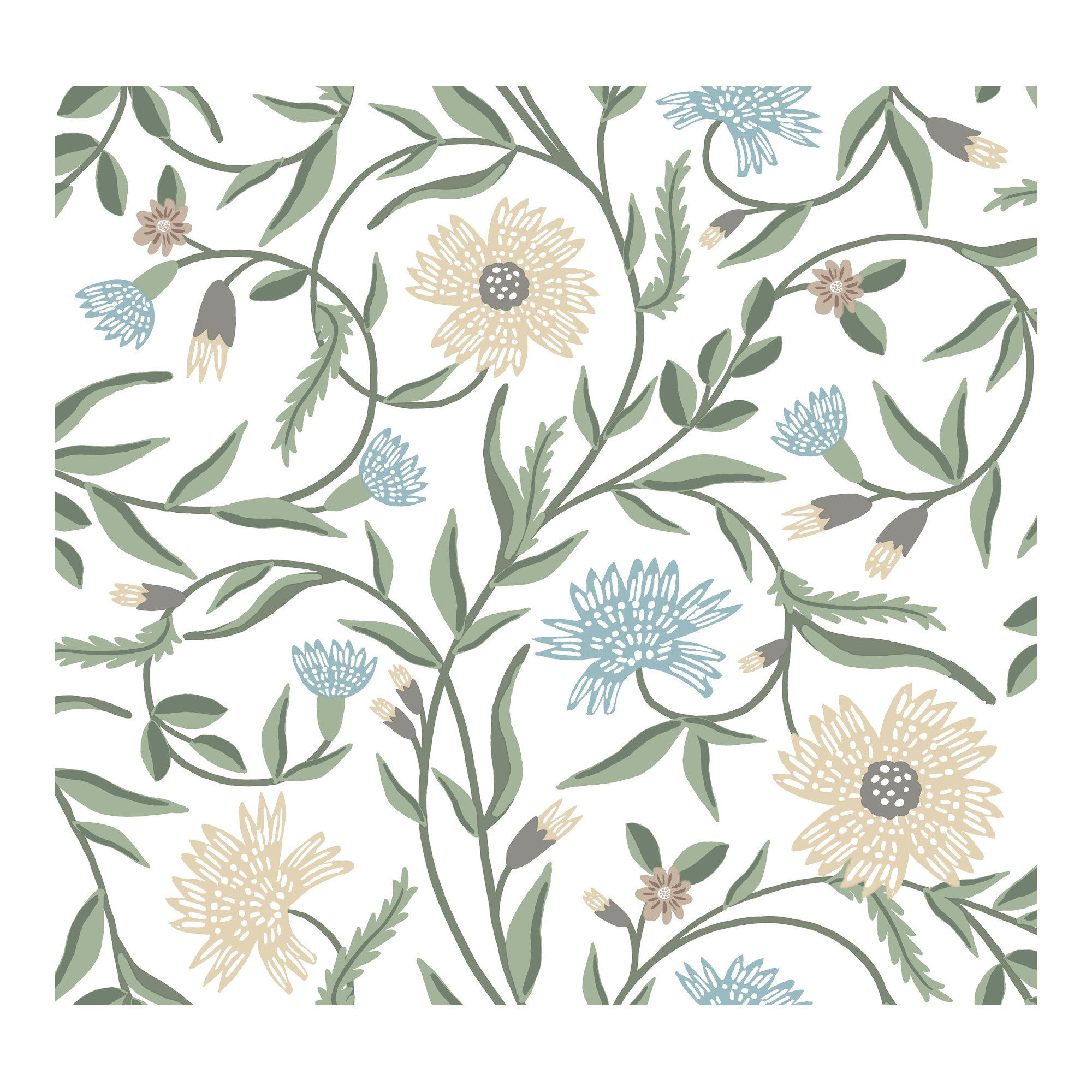 Aster Wallpaper, White