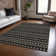 Machine Washable Indoor/Outdoor Christain ACN1409 Black Rug