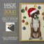 «Christmas Boxer and Bauble Ball», reproduction encadrée - bois massif-703992740-703992729