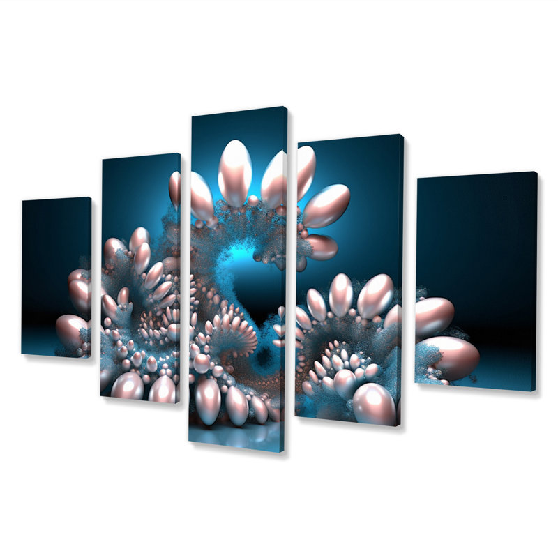 Scheel - Fractals, reproduction d'art sur toile - 5 panneaux