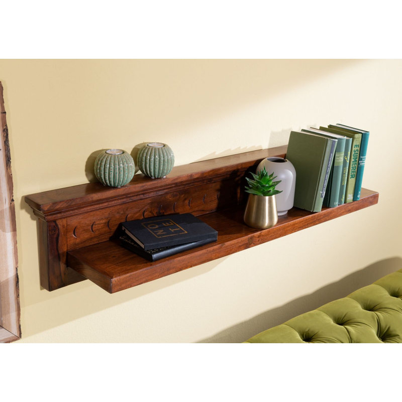 Oxford Acacia Solid Wood Accent Shelf, Nougat