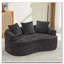 Petit canapé en chenille avec 3 coussins-294448347