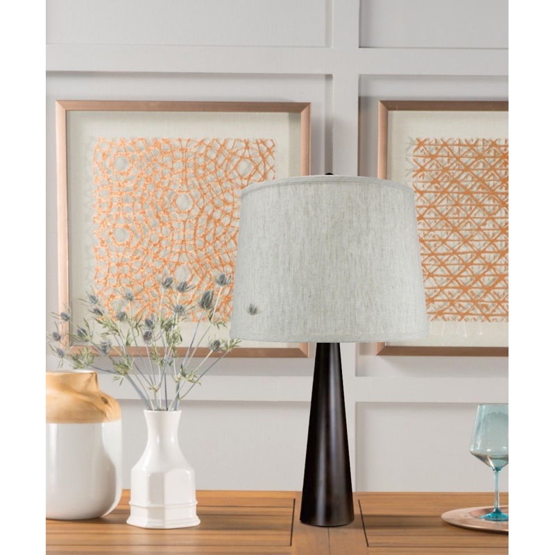 Pascal 14" Dark Brown Bedside Table Lamp
