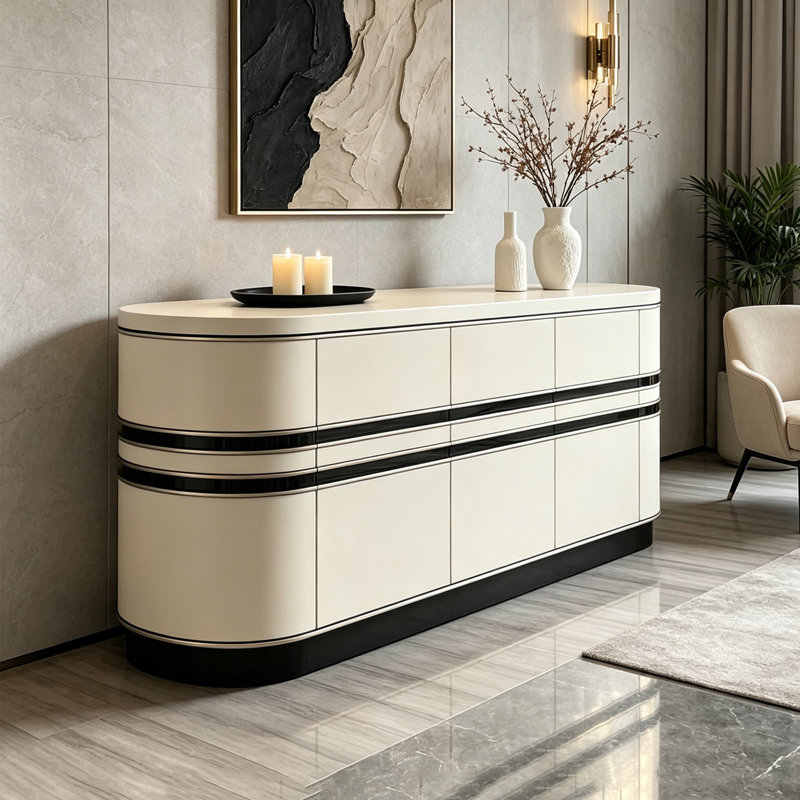Buffet à grande capacité de style italien, 31.5" H x 70.87" W x 15.75" D
