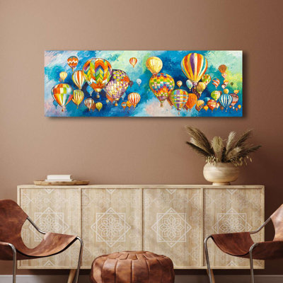 A Sky Of Hot Air Balloons by Luigi Florio - Wrapped Canvas Painting