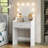 Quinterrious 23.6" Small Makeup Vanity Desk with LED Lighted Mirror for Bedroom