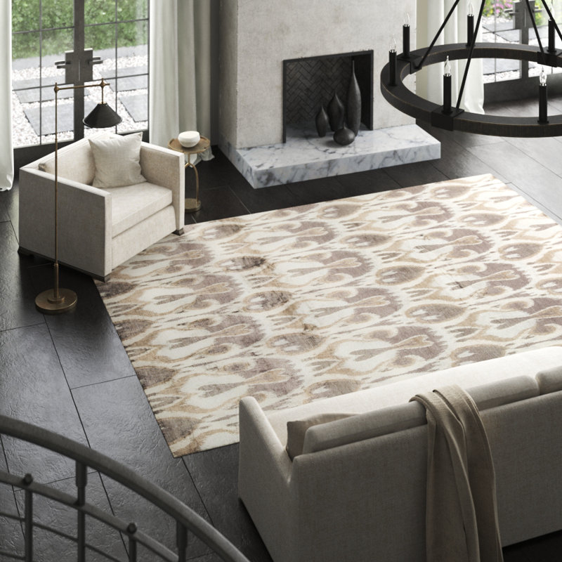 Hand Knotted Geometric Area Rug