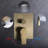 Wall Mounted 10Inch Rainfall Shower, Ceramic Disc, Balanced, Brushed Gold Anchor 10" System,-121320279
