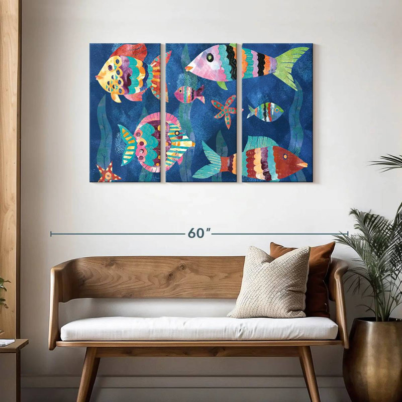 Ashelle Boho Reef Fish III, H 28 po x l 45 po