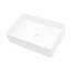 Lavabo vasque de salle de bain rectangulaire en céramique blanche - élégant, teint, polyvalent pour un design rectangulaire, moderne et fini
