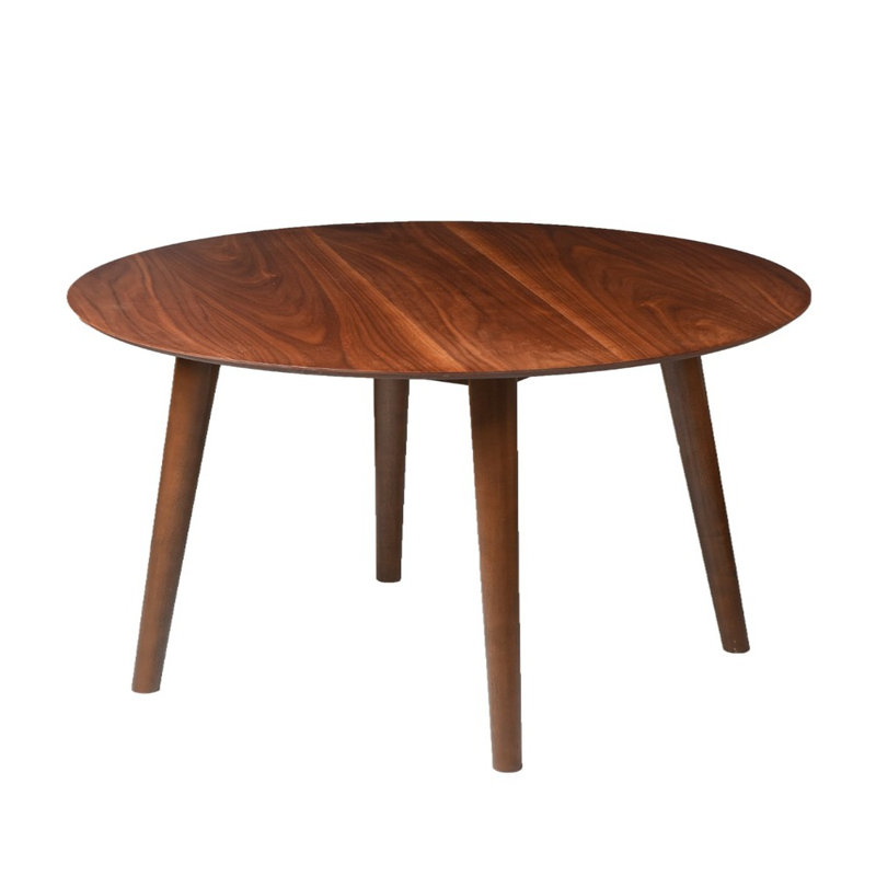Livie Walnut Round Dining Table
