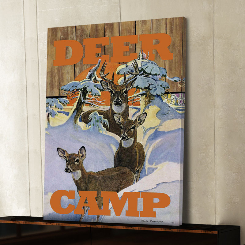 Deer Camp 2 by Saturday Evening Post - Wrapped Canvas Print, 152 cm H x 102 cm W x 4 cm D