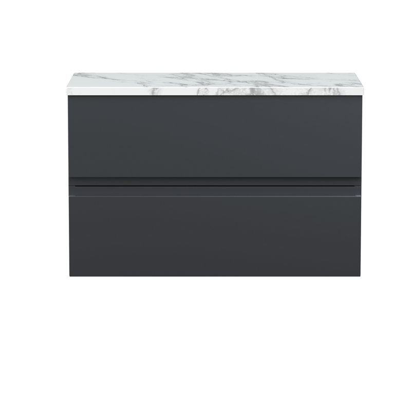 Urban 81cm Single Bathroom Vanity Base Only, Satin Blue