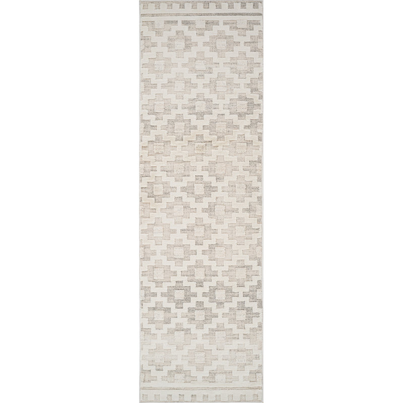 Rug Modern Indoor Runner Rug, Beige Cream., Runner 2'3" x 8'