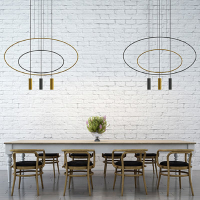 Alissone 2 - Light Black Kitchen Island Pendant