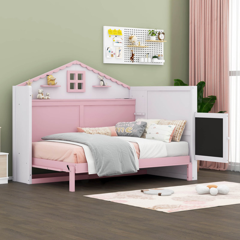 Lit escamotable avec USB Argil Wood House, Simple