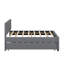 Lit plateforme double tapissier avec lit gigogne