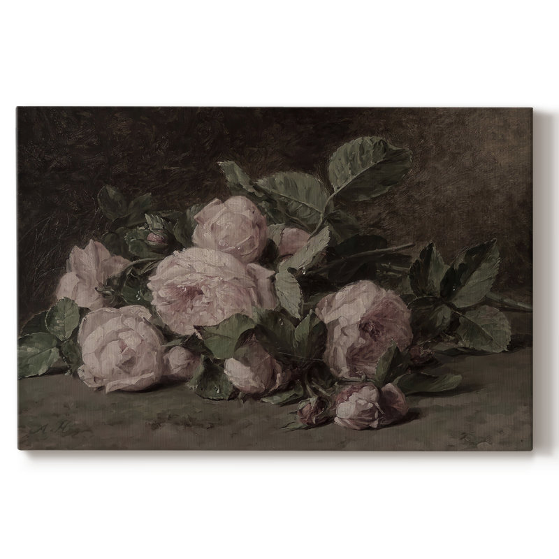 Botanique rétro - XXIII, H 17 po x l 25 po x P 2 po, Toile avec cadre flottant or