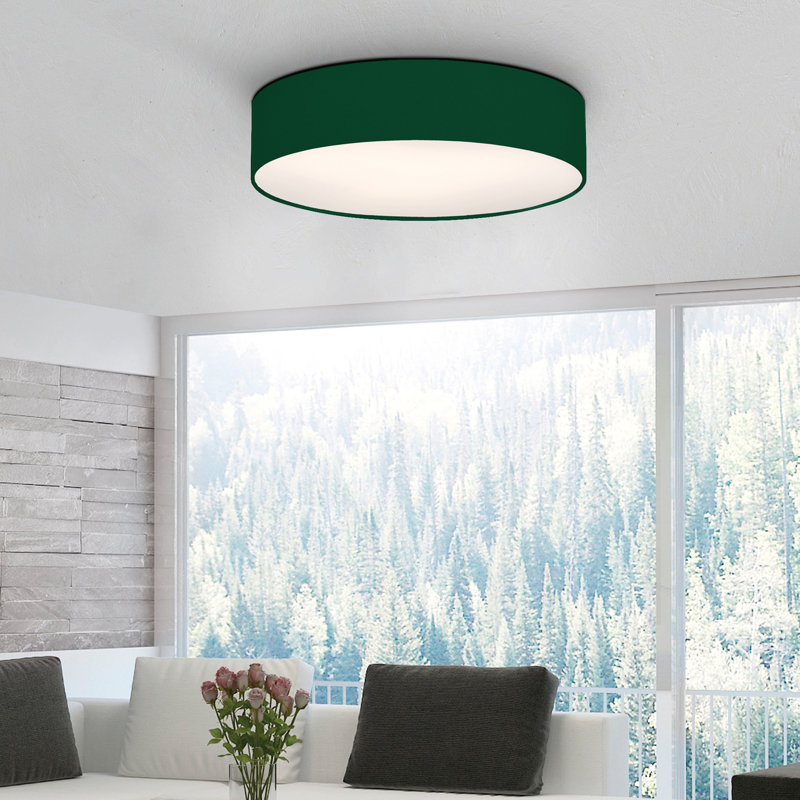 Parvin Flush Mount, Dark Green