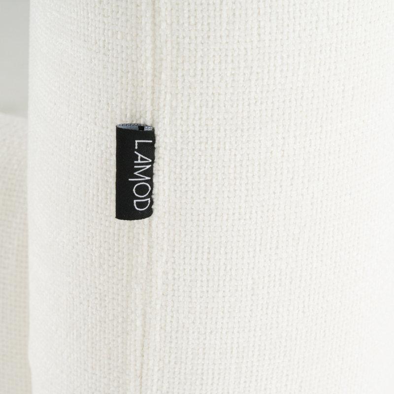 Erick - Modern Ivory Fabric Upholstered Bed, Queen
