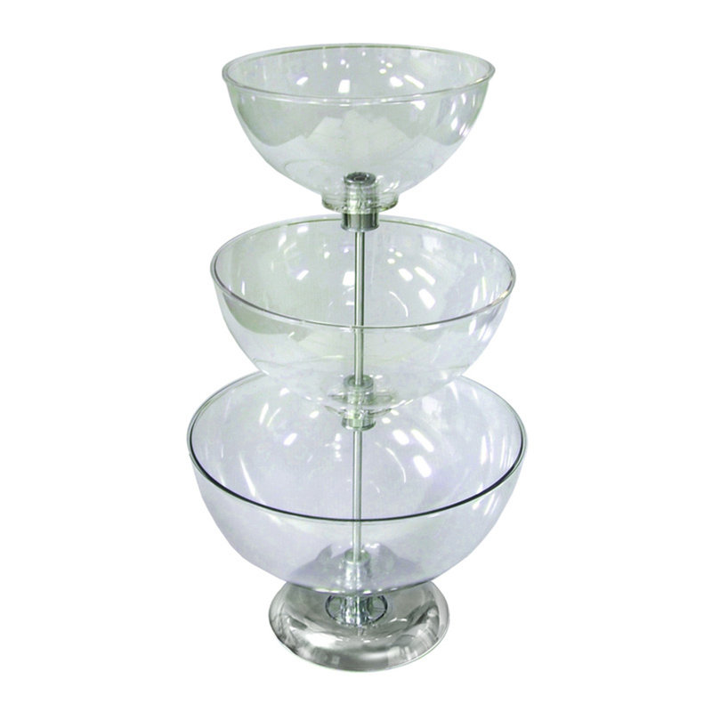 Three-Tier 10", 12" & 14" Bowl Counter Display