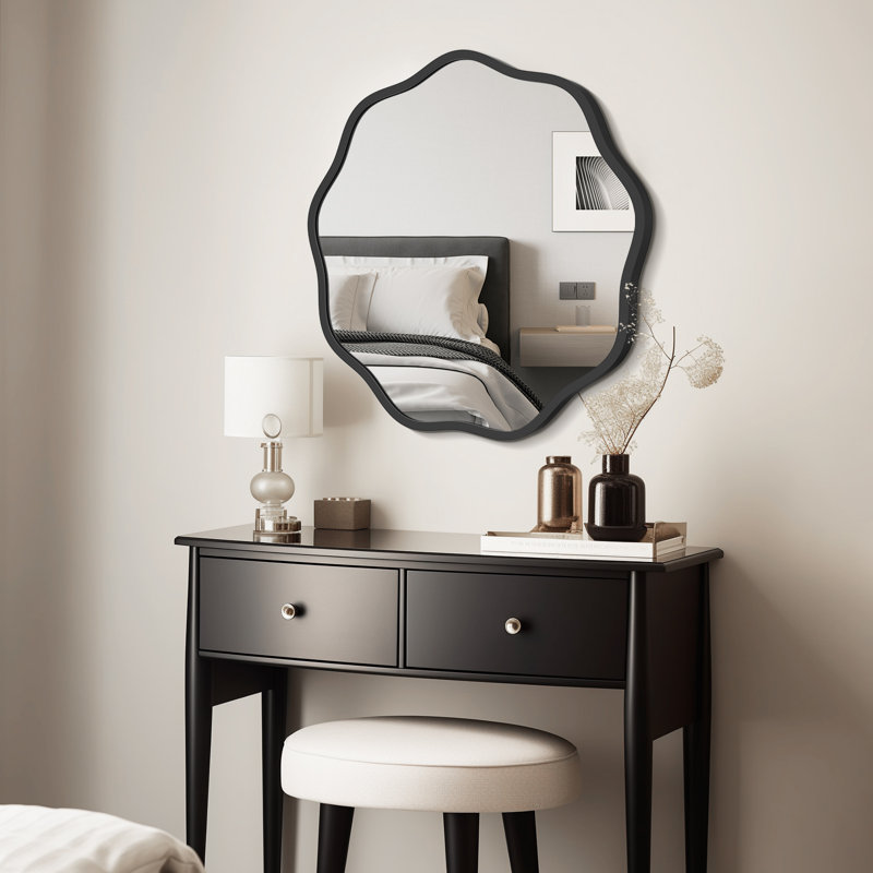 Miroir Elegant, Noir, noir, noir, noir, 20 po x 20 po