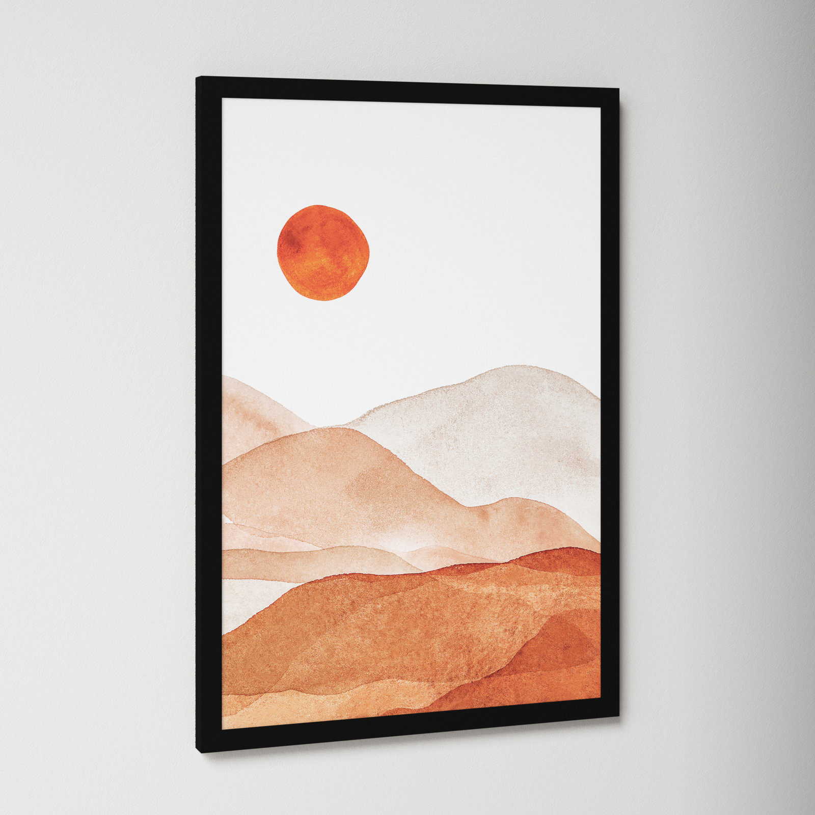 Doris "Mountain Range I" Print, Black, 25.25" H x 17.25" W x 0.88" D