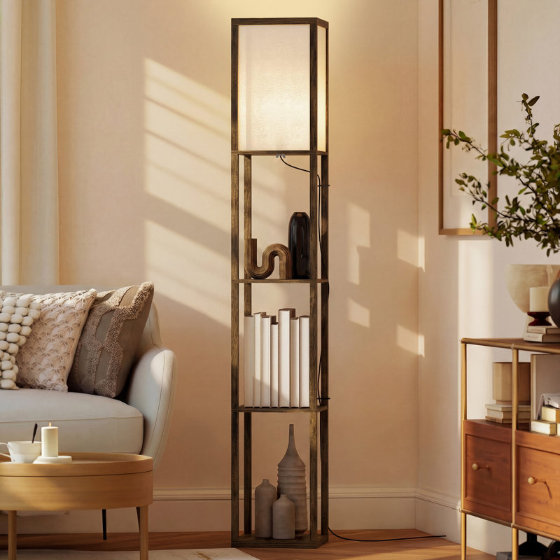 Retweet 160cm Column Floor Lamp, Brown