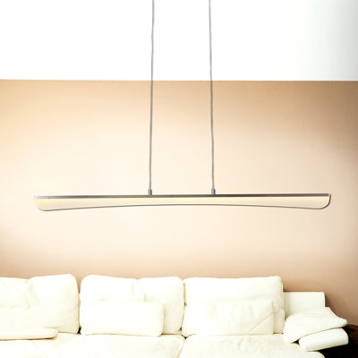 Bones2 1 - Light Matt Brushed Nickel LED Kitchen Island Pendant
