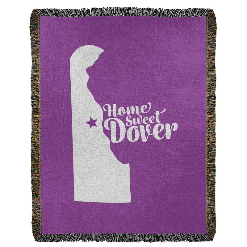 Jeté en coton tissé dover delaware, l 37 po x L 52 po, Violet