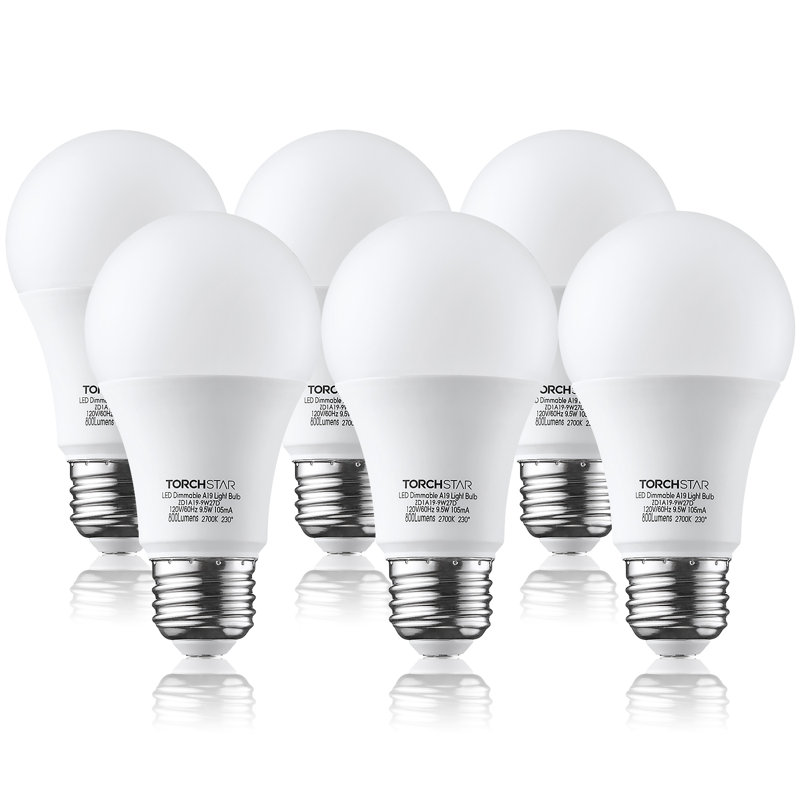9.5 Watt (60 Watt Equivalent) A19 LED Dimmable Light Bulb, Color Temperature E26/Medium (Standard) Base