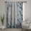 Rideaux à motif de fleurs bleues, voilages et voilages à motif floral - 1 panneau