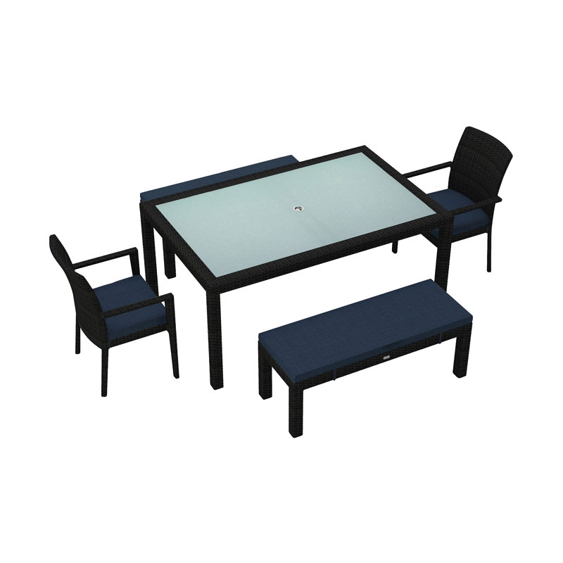 Ensemble repas 5 pièces avec coussins Subrern, Spectre indigo Sunbrella®