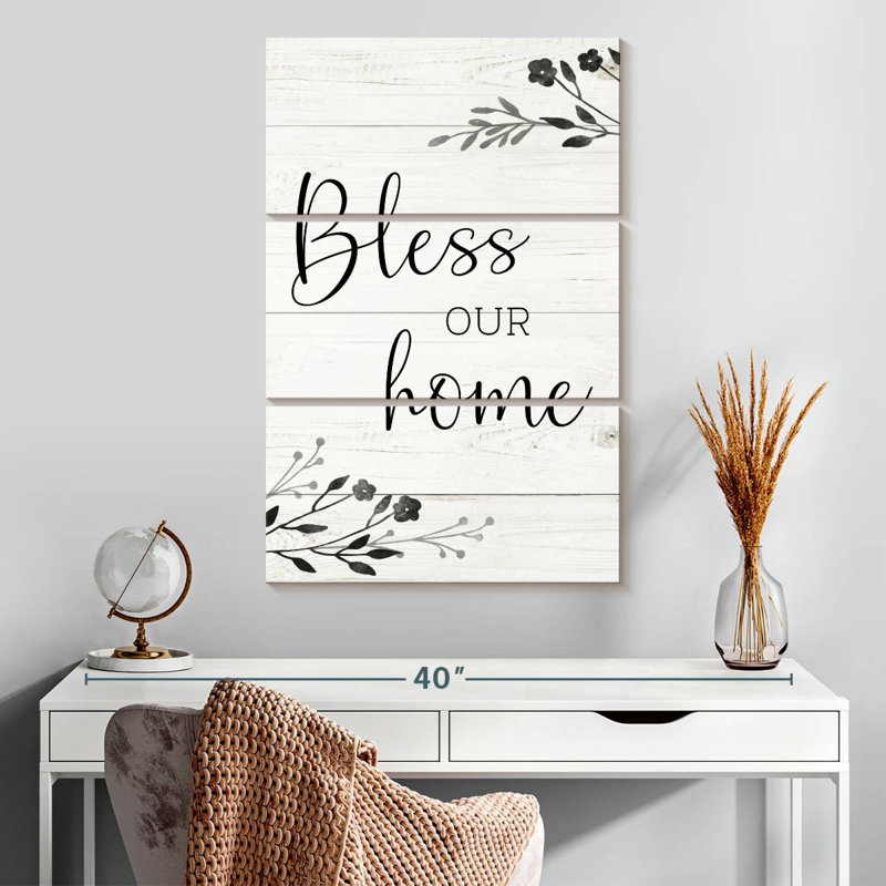 Plaque murale Kema Bless Our Home, H 32 po x l 20 po