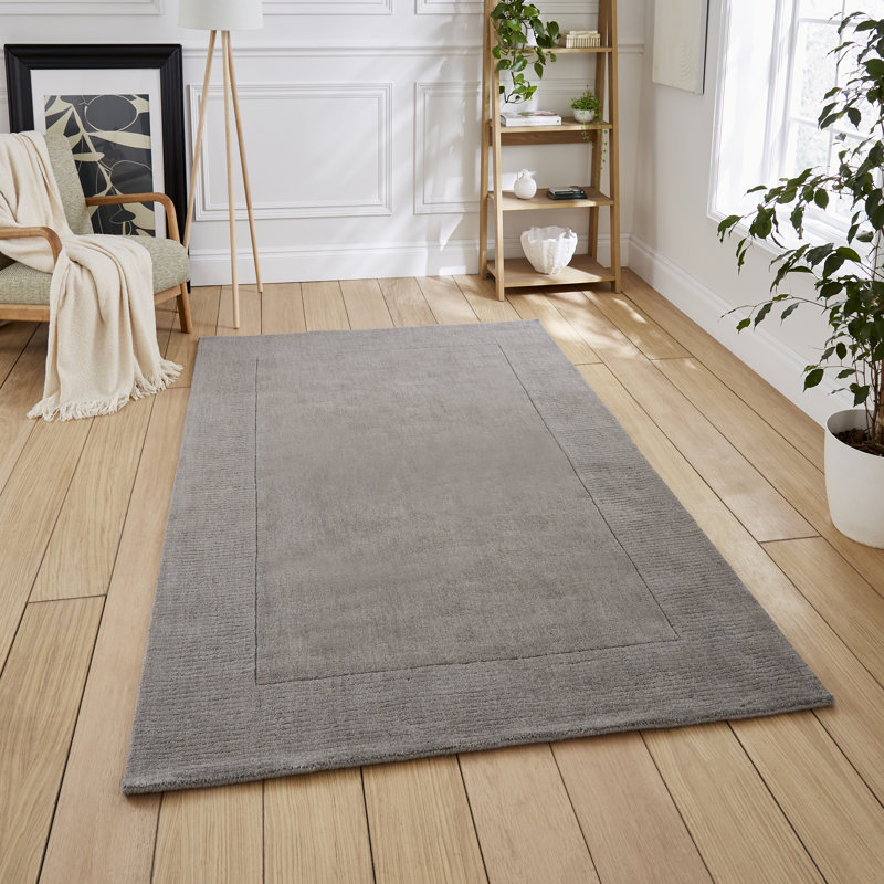 Solid Colour Wool Hand Tufted Area Rug, Rectangle 150 x 230 cm