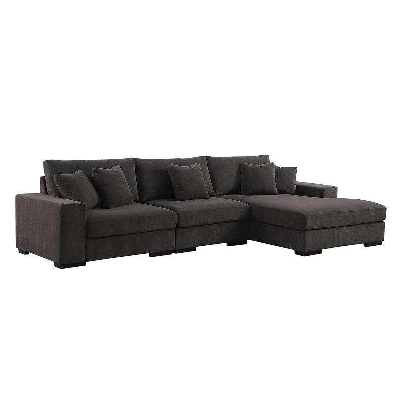 Sklar Sectional, Gray Chenille